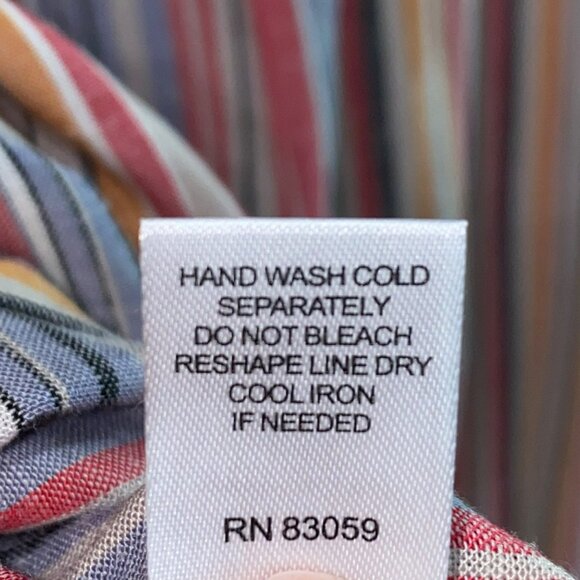 Striped Strapless Jumpsuit By Drew Womens XL Multicolor Rayon Linen Cotton Blend - Picture 6 of 9